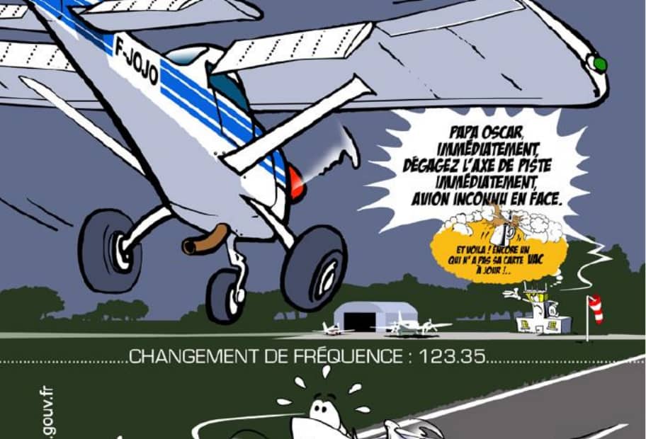 Affiche auto information aéronautique 123.35